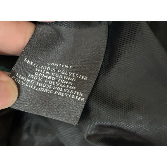 Vince Camuto Size Small Black Quilted Field Jacket Full Zip Elbow Patches - Picture 12 of 13